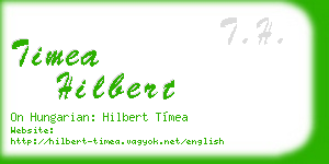 timea hilbert business card